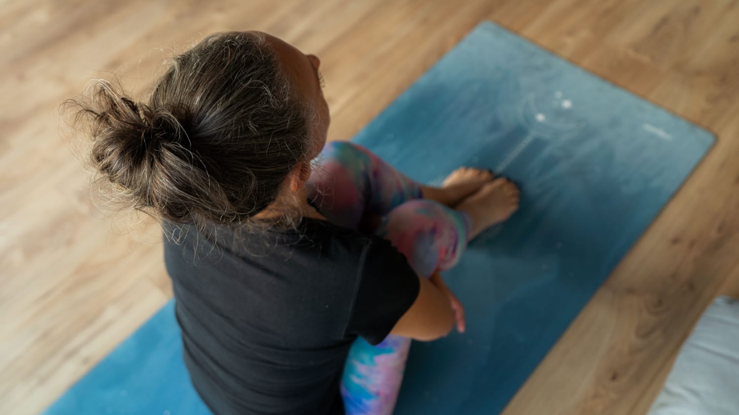 Pilates au studio, vue du dessus